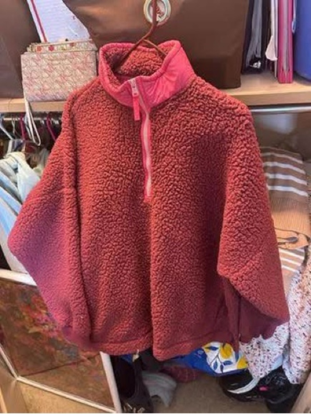 aerie Sherpa Half-Zip Pullover Jacket